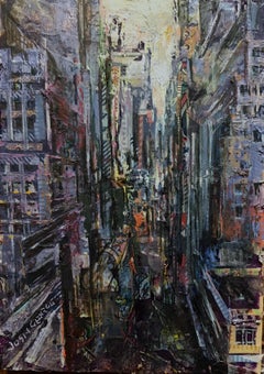 "Passa al computer per il puntamento della diga!" di Josh George, pittura a tecnica mista