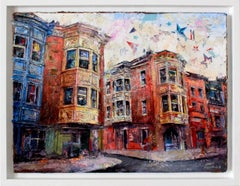 "The Queen's Formal Entrance" by Josh George, Mixed Media Painting, Cityscape