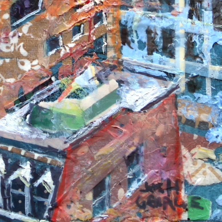 « Triplicate Trouble » de Josh George, peinture technique mixte 3