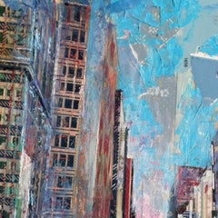 "Uptown Van Man" by Josh George, Mixed Media Painting, Cityscape