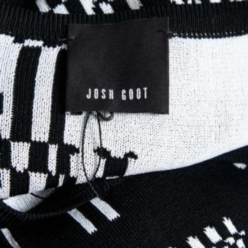 Josh Goot Monochrome Pixel Intarsia Knit Glitch Sweater Dress XS en venta 4