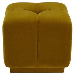 Josh Greene for Lawson-Fenning King Pouf, Green Velvet, Modern Vanity Stool