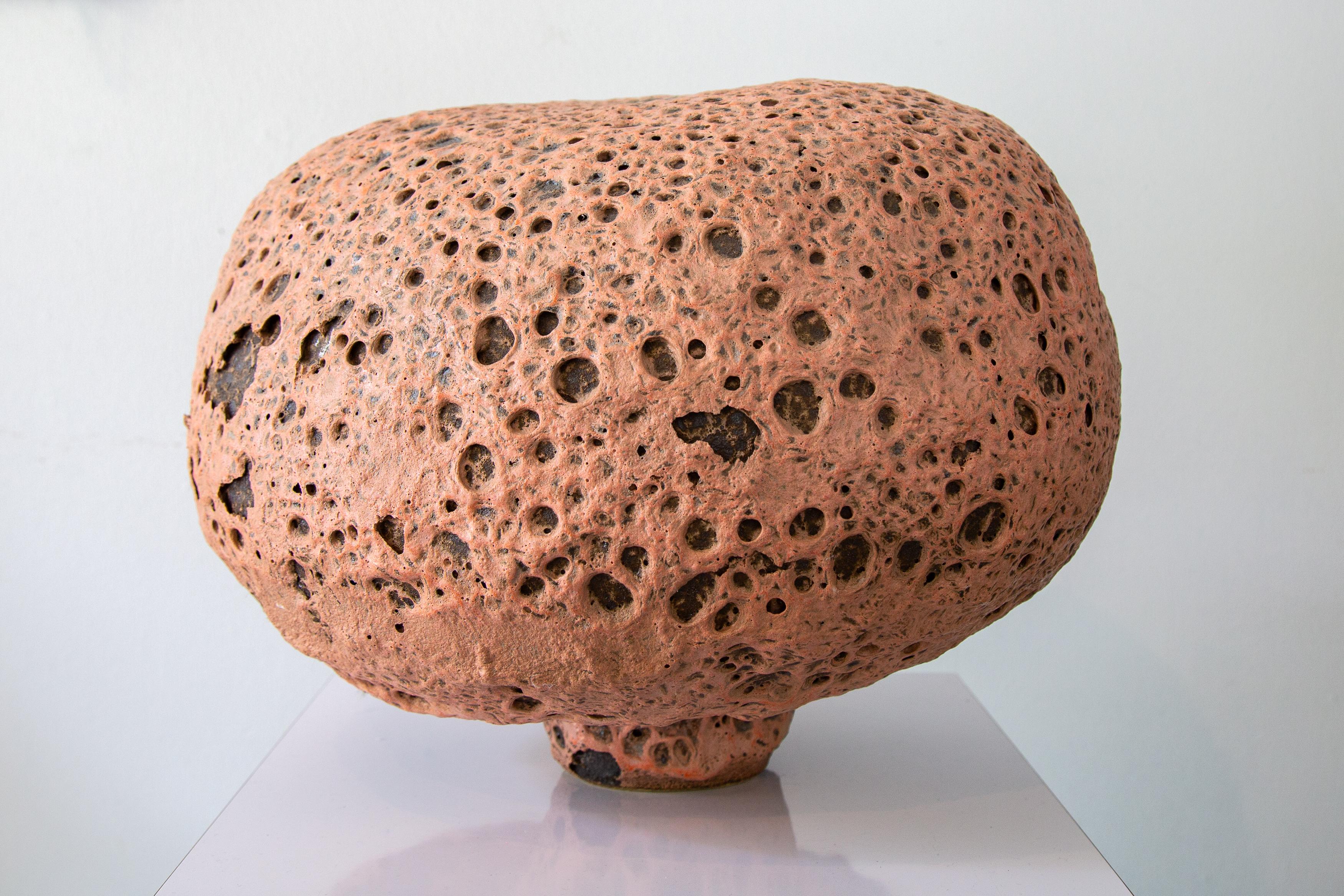 Ceramic Josh Herman Pink Moon Vase For Sale