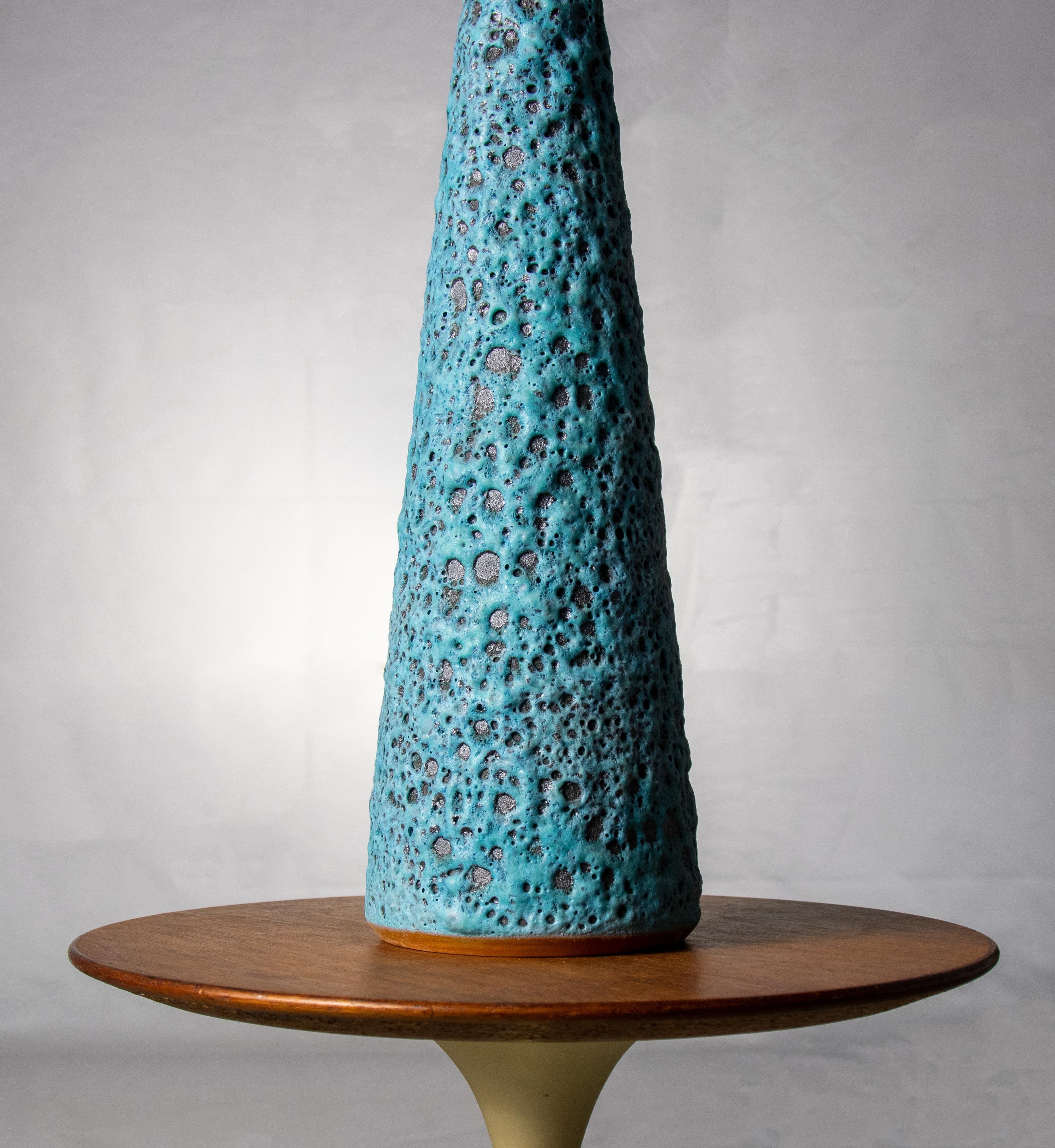 Américain Josh Herman Vase trompette bleu turquoise #1 circa 2011 en vente