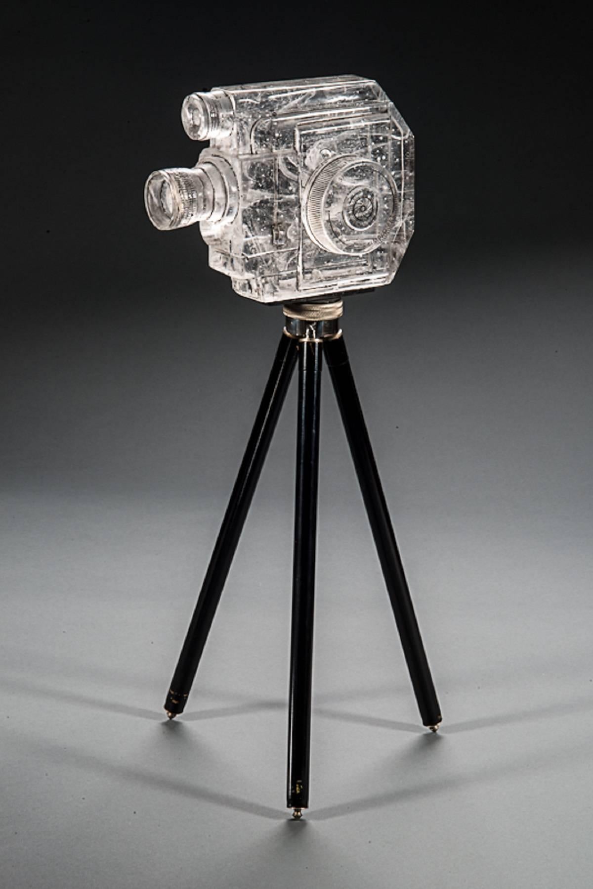 Josh Hershman is acutely aware of the curious nature of light reflection and refraction within his amazing camera sculptures. In his works, he explores the relationship between vision, light, and the photographic process. Using cast and polished