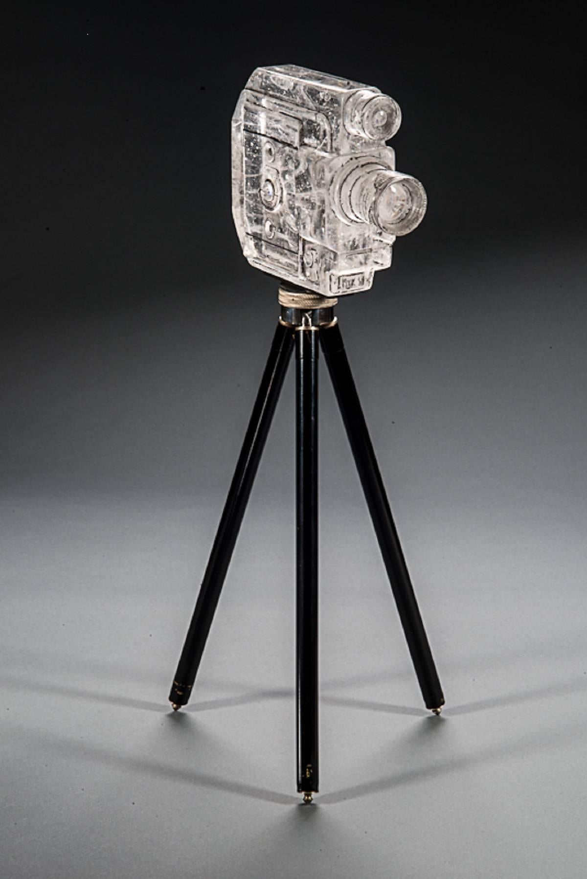 'Sekonic', Glass Sculpture on Antique Tripod