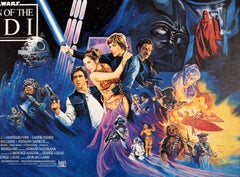 Rare Original Vintage Movie Poster Star Wars Return Of The Jedi Rolled Kirby