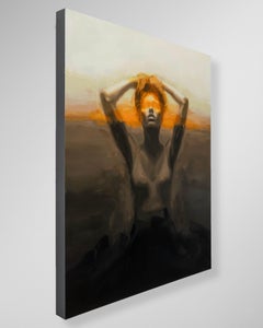 "Ascend" (2025) di Josh Sorrell, ritratto ad olio surrealista originale