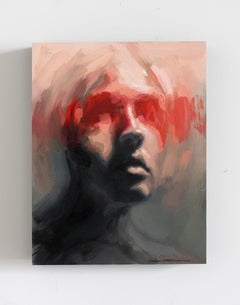 "Cipher" (2024) de Josh Sorrell, Pintura original al óleo con retrato