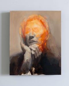 « Euphoria » (2024) par Josh Sorrell, peinture à l'huile originale de portrait