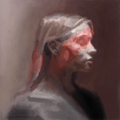 "Lucid" (2025) di Josh Sorrell, ritratto originale a olio
