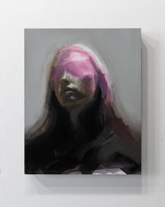 "Reflect" (2024) par Josh Sorrell, peinture originale de portrait à l'huile