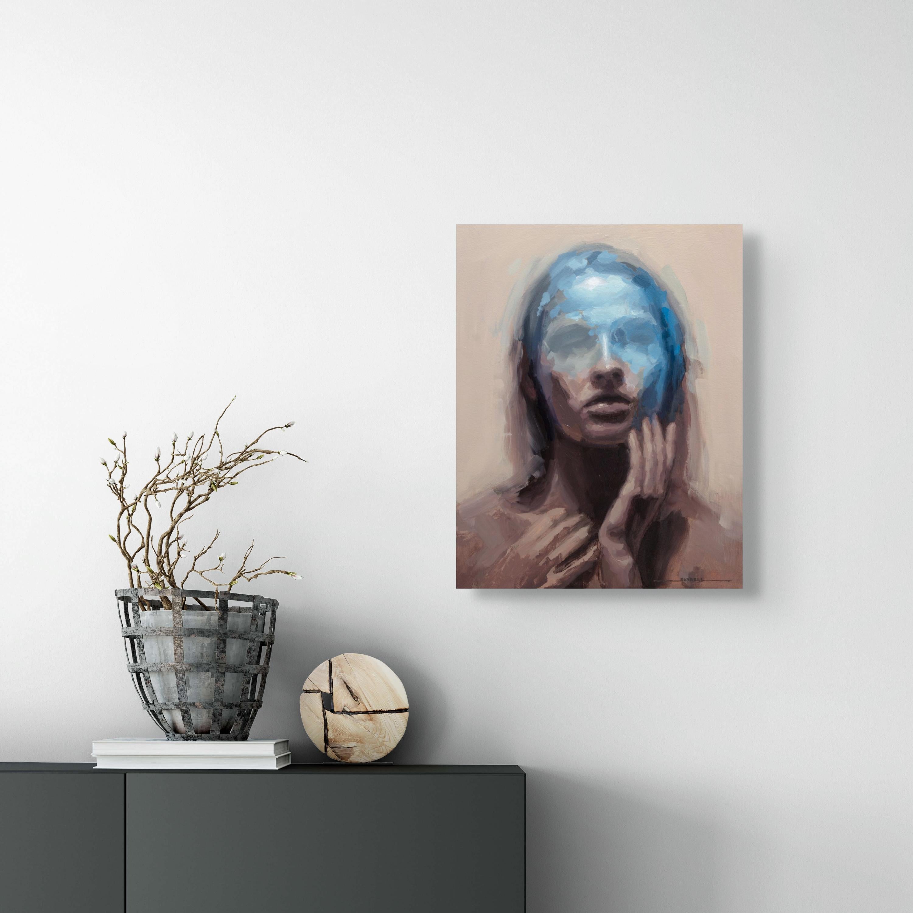„Renewal“ (2024) von Josh Sorrell, Original-Ölgemälde, Surreales Porträt im Angebot 10