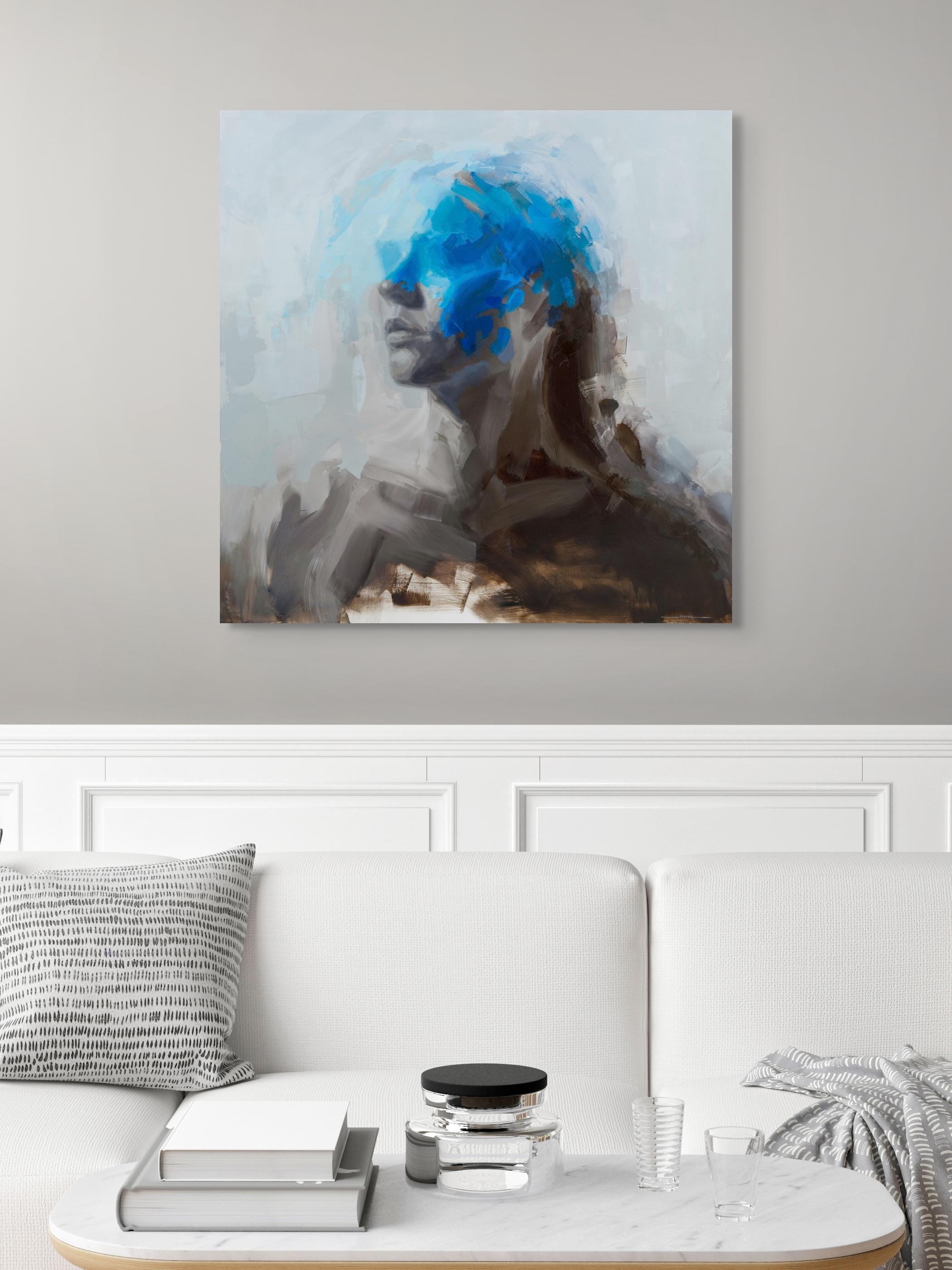 „Storm“ (2024) von Josh Sorrell, Originales Ölporträtgemälde im Angebot 9