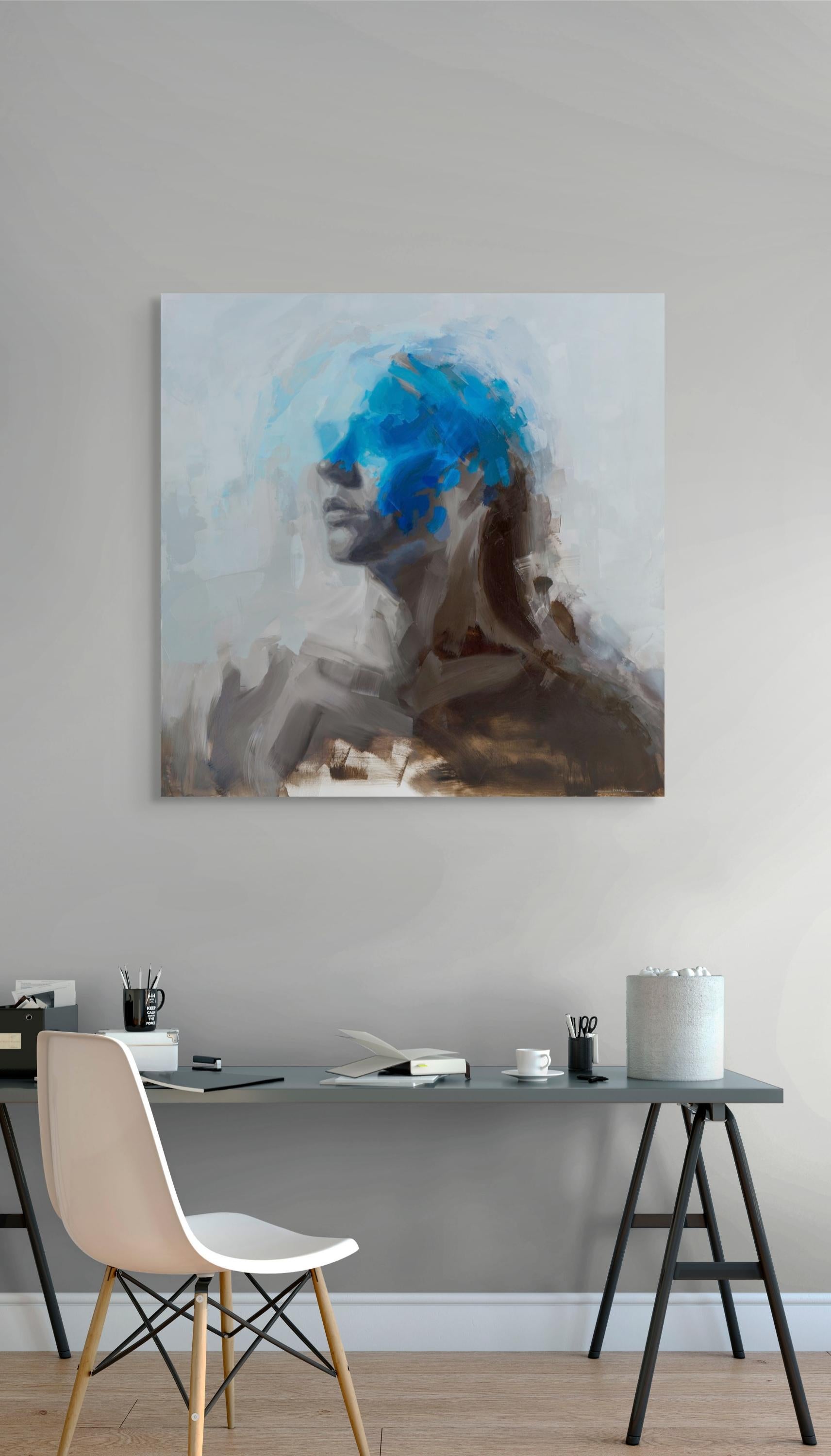 „Storm“ (2024) von Josh Sorrell, Originales Ölporträtgemälde im Angebot 10