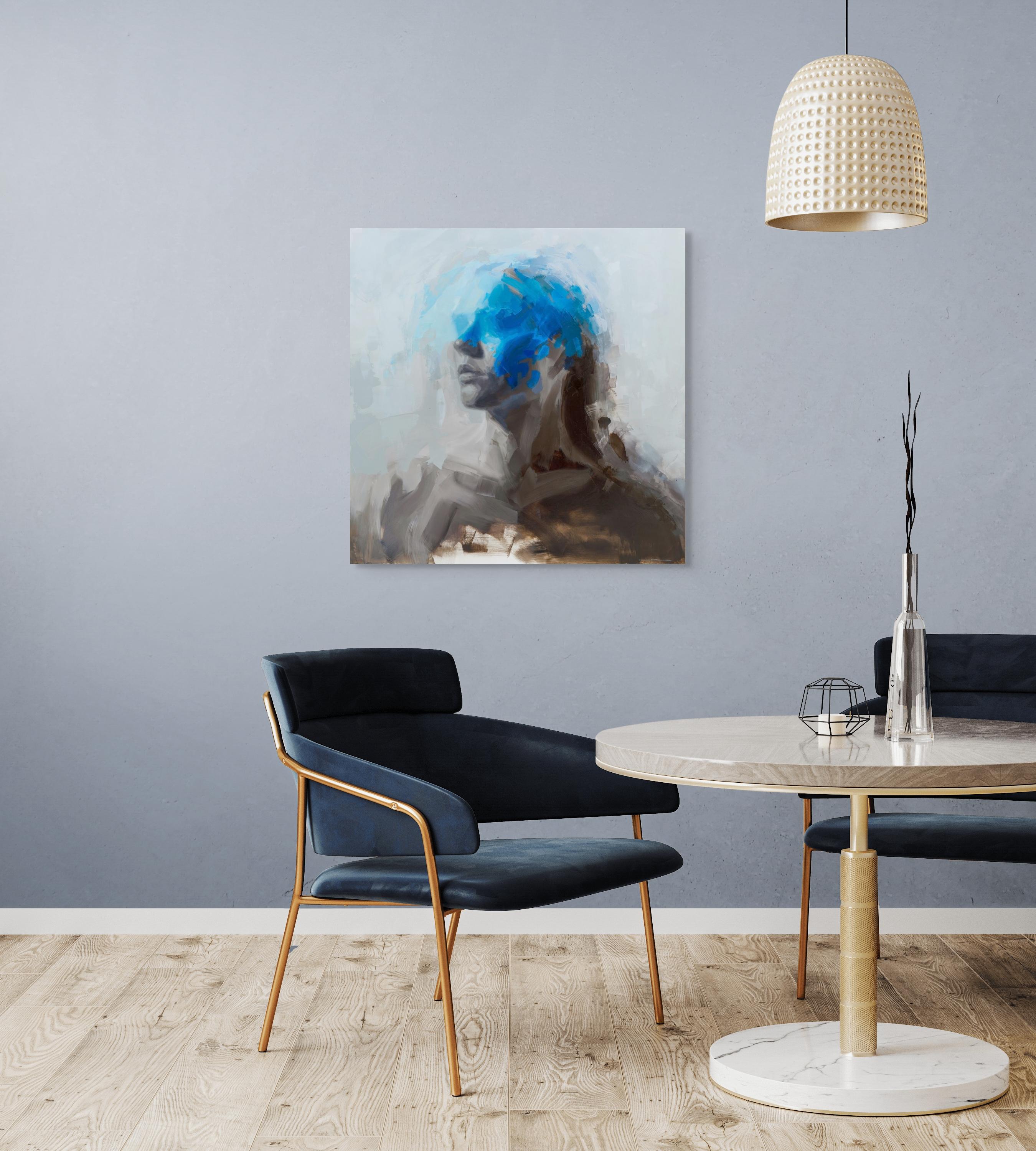 „Storm“ (2024) von Josh Sorrell, Originales Ölporträtgemälde im Angebot 11
