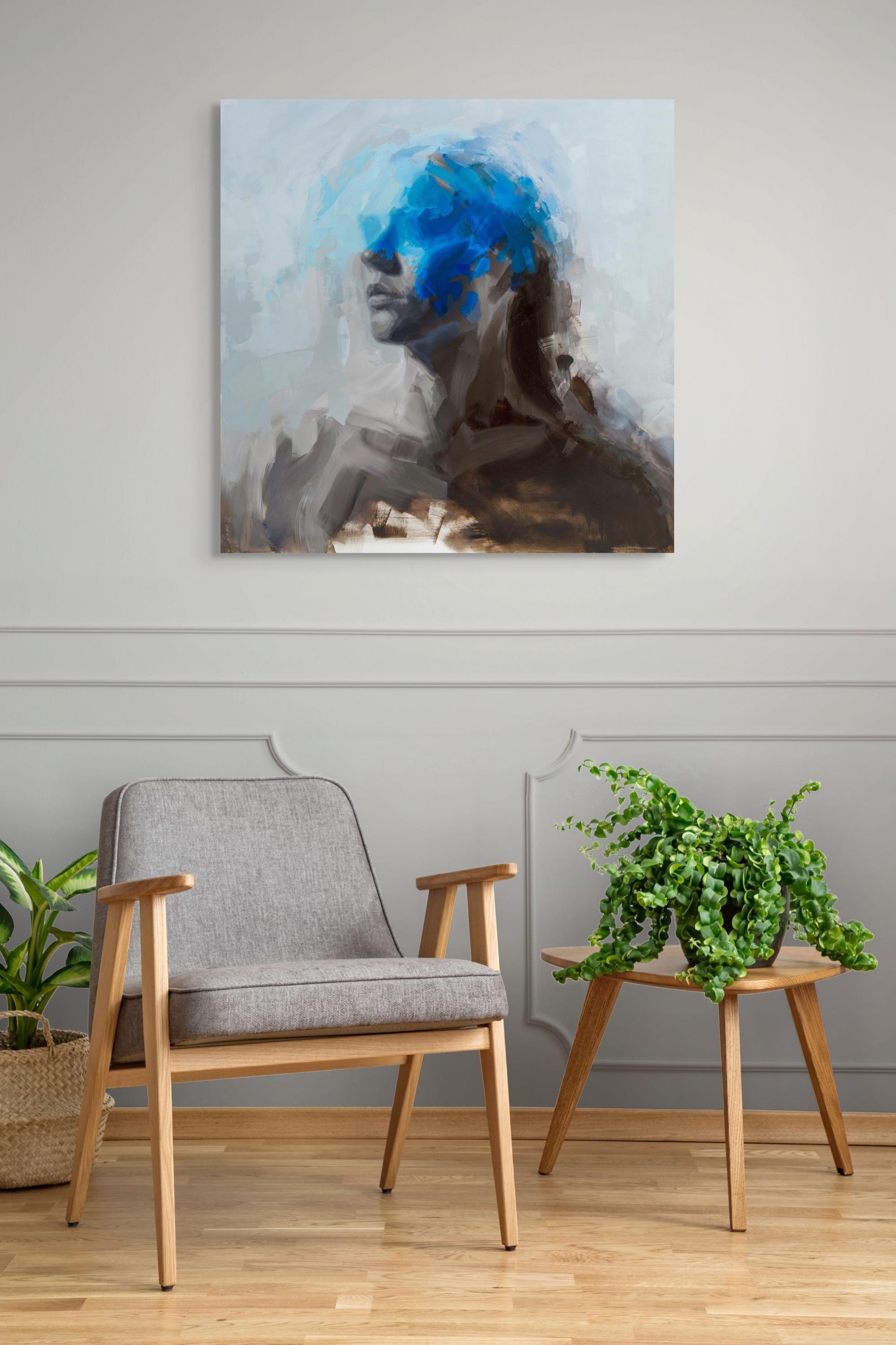 „Storm“ (2024) von Josh Sorrell, Originales Ölporträtgemälde im Angebot 12