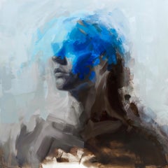 "Tormenta" (2024) de Josh Sorrell, Pintura original al óleo con retrato