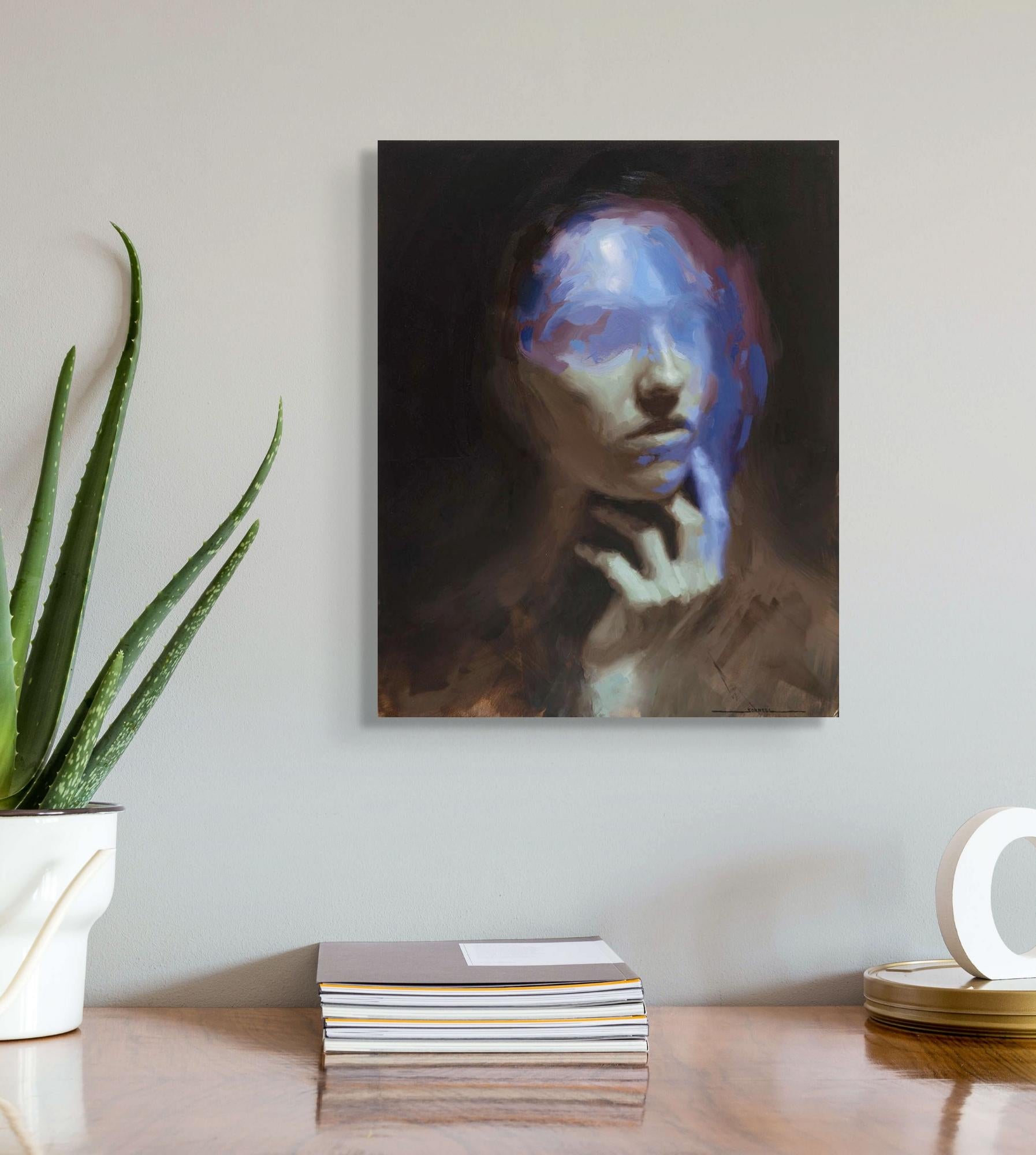 „Vaporize“ (2024) von Josh Sorrell, Originales Ölporträtgemälde im Angebot 1