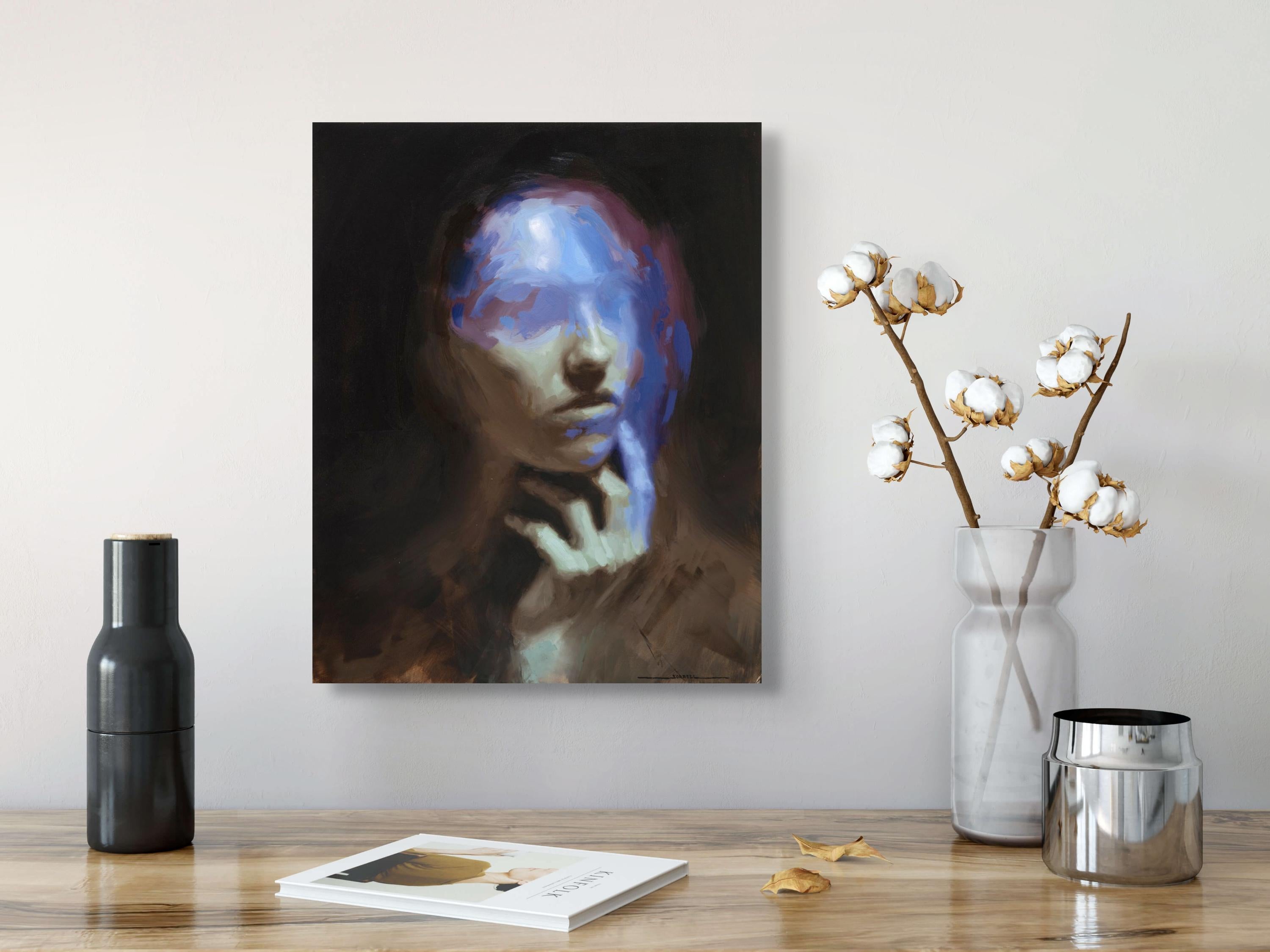„Vaporize“ (2024) von Josh Sorrell, Originales Ölporträtgemälde im Angebot 5