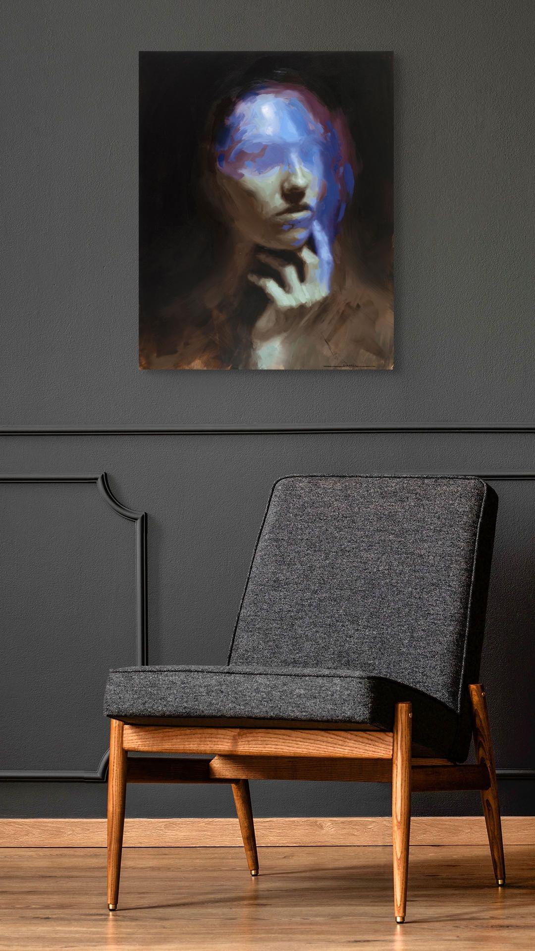 „Vaporize“ (2024) von Josh Sorrell, Originales Ölporträtgemälde im Angebot 6