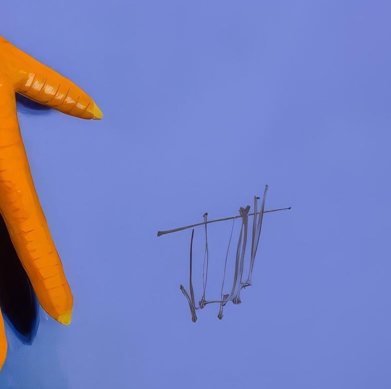 « La vie est comme un poulet en caoutchouc » de Josh Talbott, peinture acrylique en vente 2