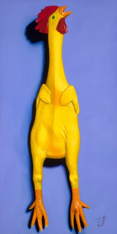 "La vida es como un pollo de goma" de Josh Talbott, Pintura acrílica
