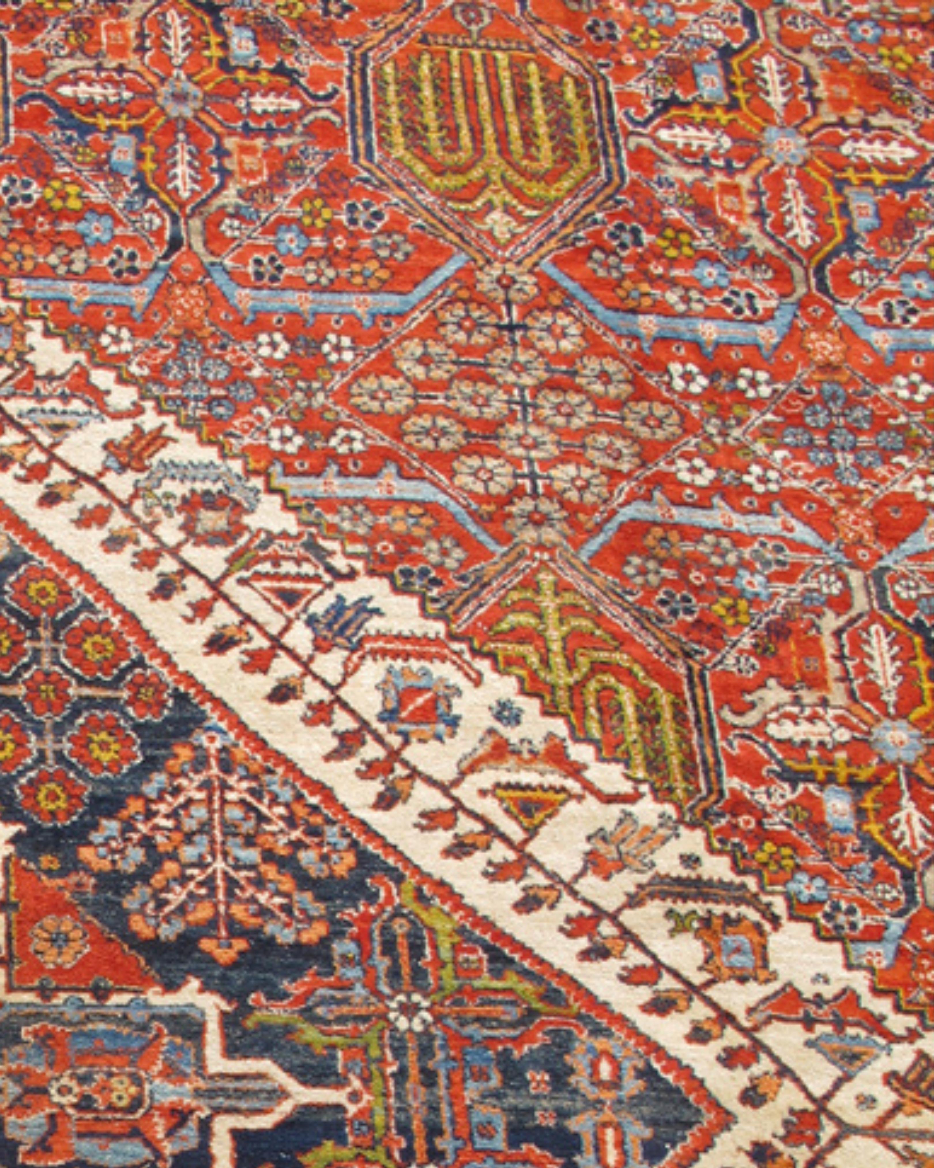Antique Persian Joshegan Carpet, 19th Century In Excellent Condition For Sale In San Francisco, CA