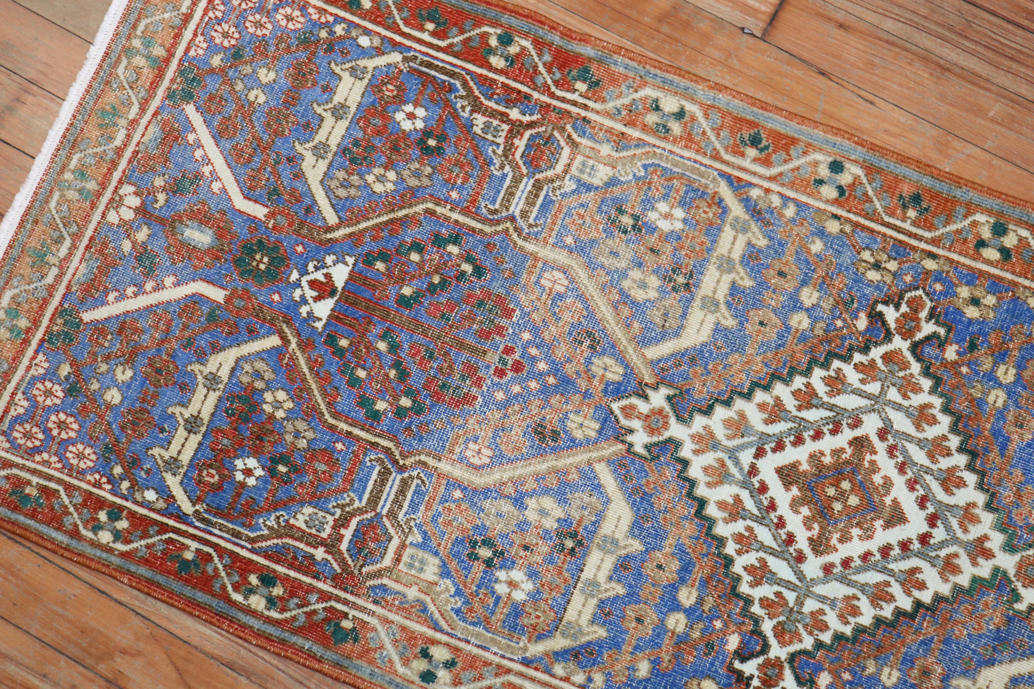 Rustic Joshegan Persian Small Narrow 20th Century Runner For Sale