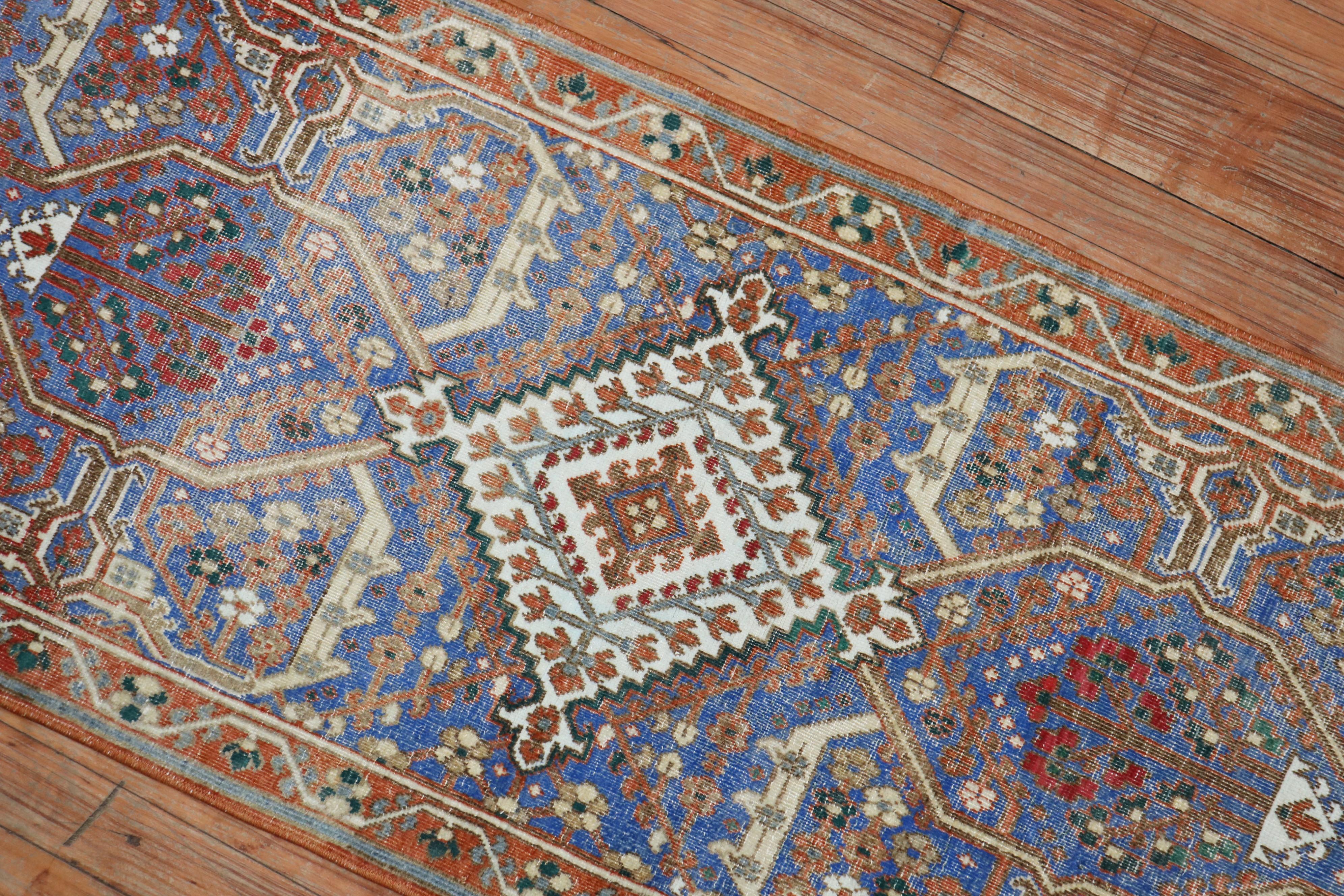 Hand-Knotted Joshegan Persian Small Narrow 20th Century Runner For Sale