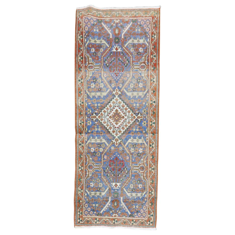 Mid-20th Century Handmade Persian Malayer Small Runner For Sale at 1stDibs