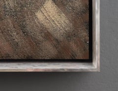 "Two Rams on Blue" Contemporary Animal Oil and Acrylic on Canvas Framed Painting