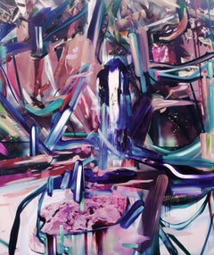 Spicey Xanadu, pittura a olio e inchiostro UV su tela, 2019