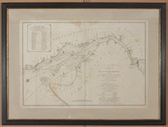 1776 Carta de navegación/mapa de la bahía y el río Delaware, incluida Filadelfia