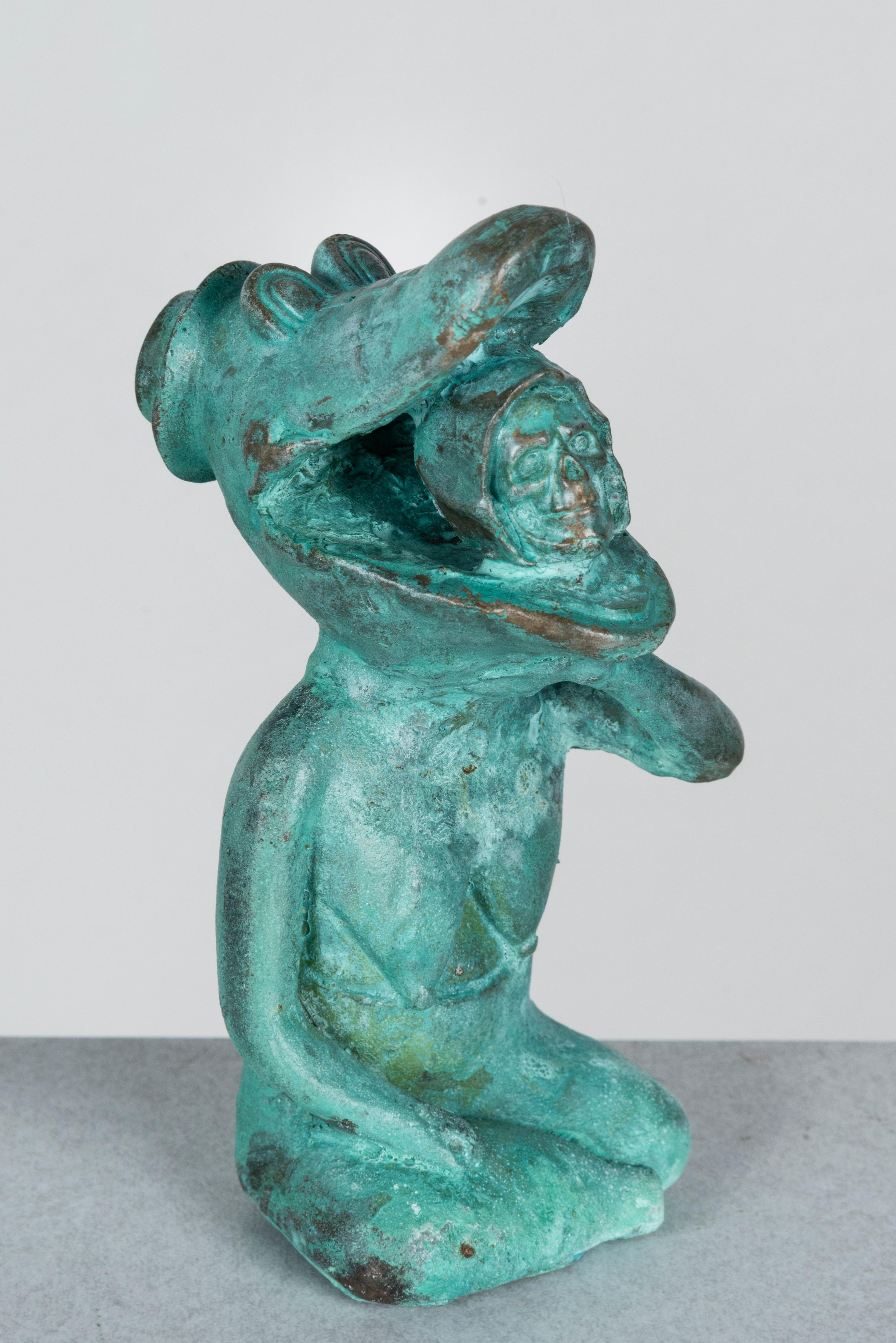 Figurative Sculpture Joshua Goode - Statue contemporaine en bronze : « Vaisseau de mort »