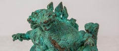 Bronze Figurative Sculpture: 'Conjoined TRex'