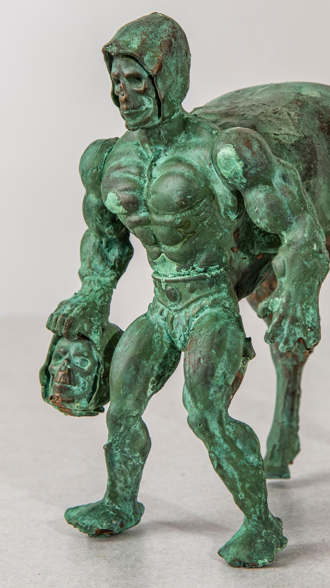 Sculpture figurative en bronze : Skeletaur - Or Figurative Sculpture par Joshua Goode