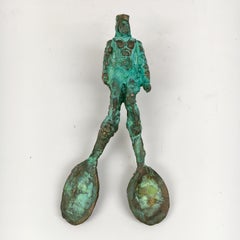 Bronze Sculpture: 'Rhoman Ceremonial Lovers’ Spoon I'