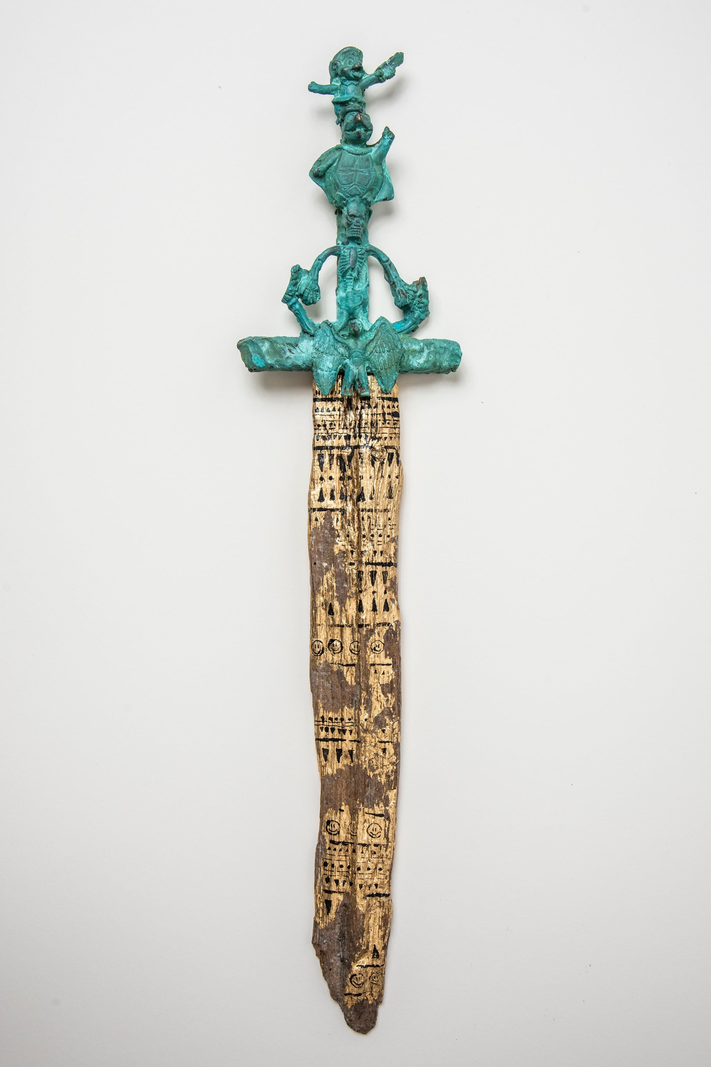Mixed Media Sculpture: 'Rhoman Sword'