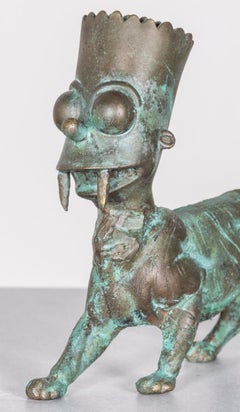 Bart Simpson, Bronze Sculpture: 'SaBart-Toothed Cat'