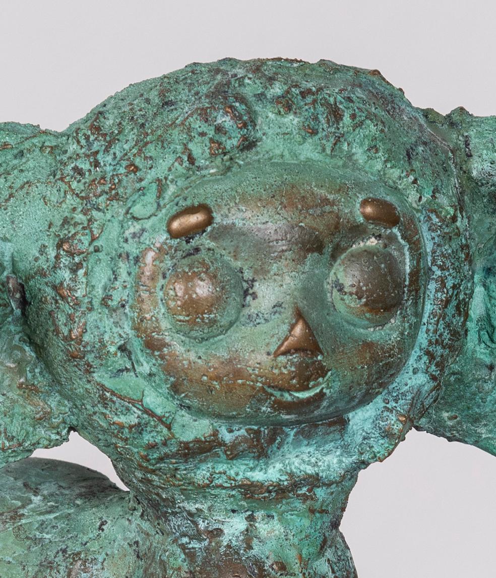 Culture populaire, sculpture en bronze : le Chupacabra - Sculpture de Joshua Goode