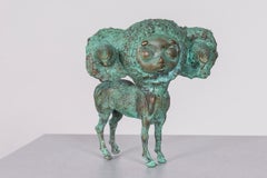 Vintage Pop Culture, Bronze Sculpture: 'The Chupacabra'