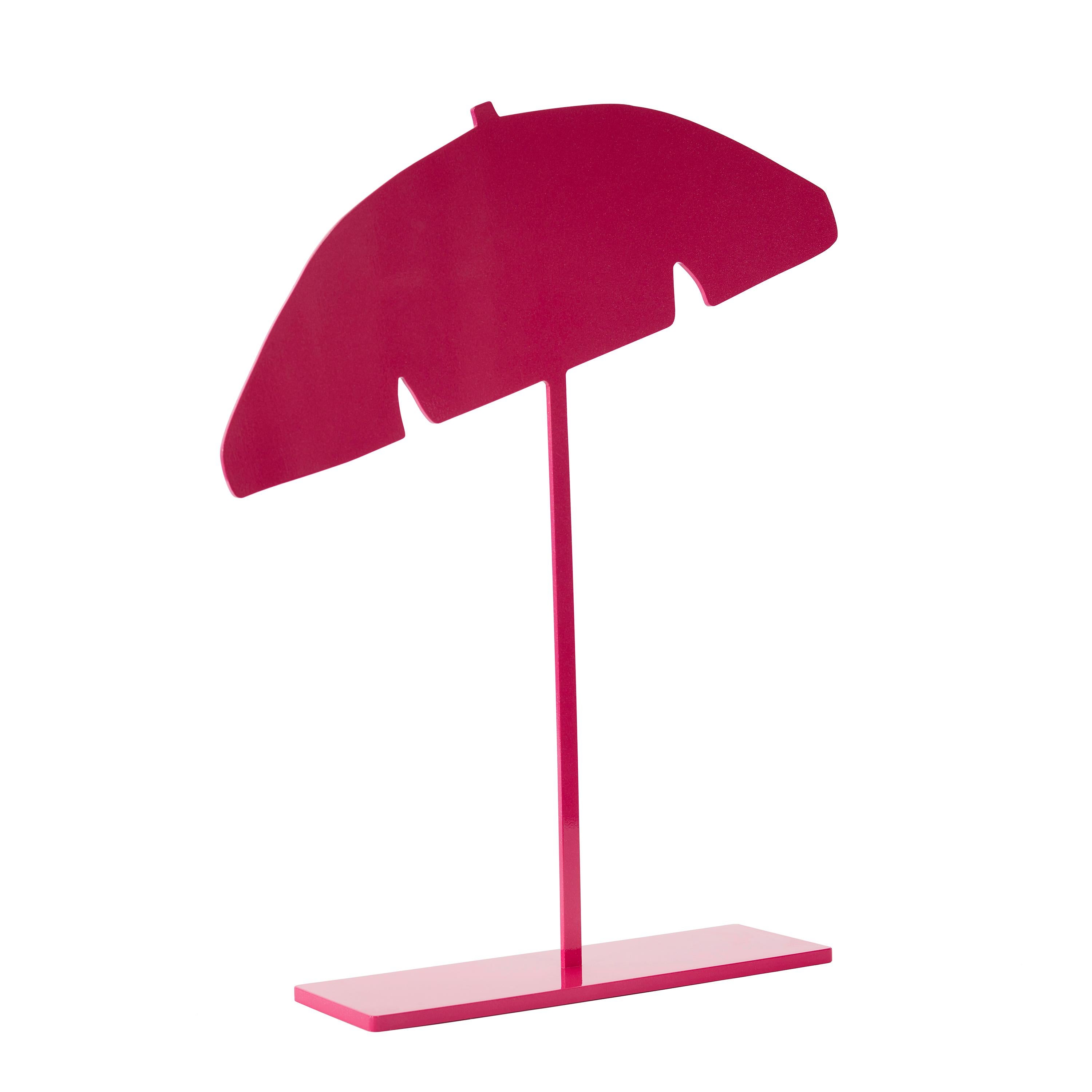 Joshua Jensen-Nagle Figurative Sculpture - Beach Umbrella (Fuchsia)