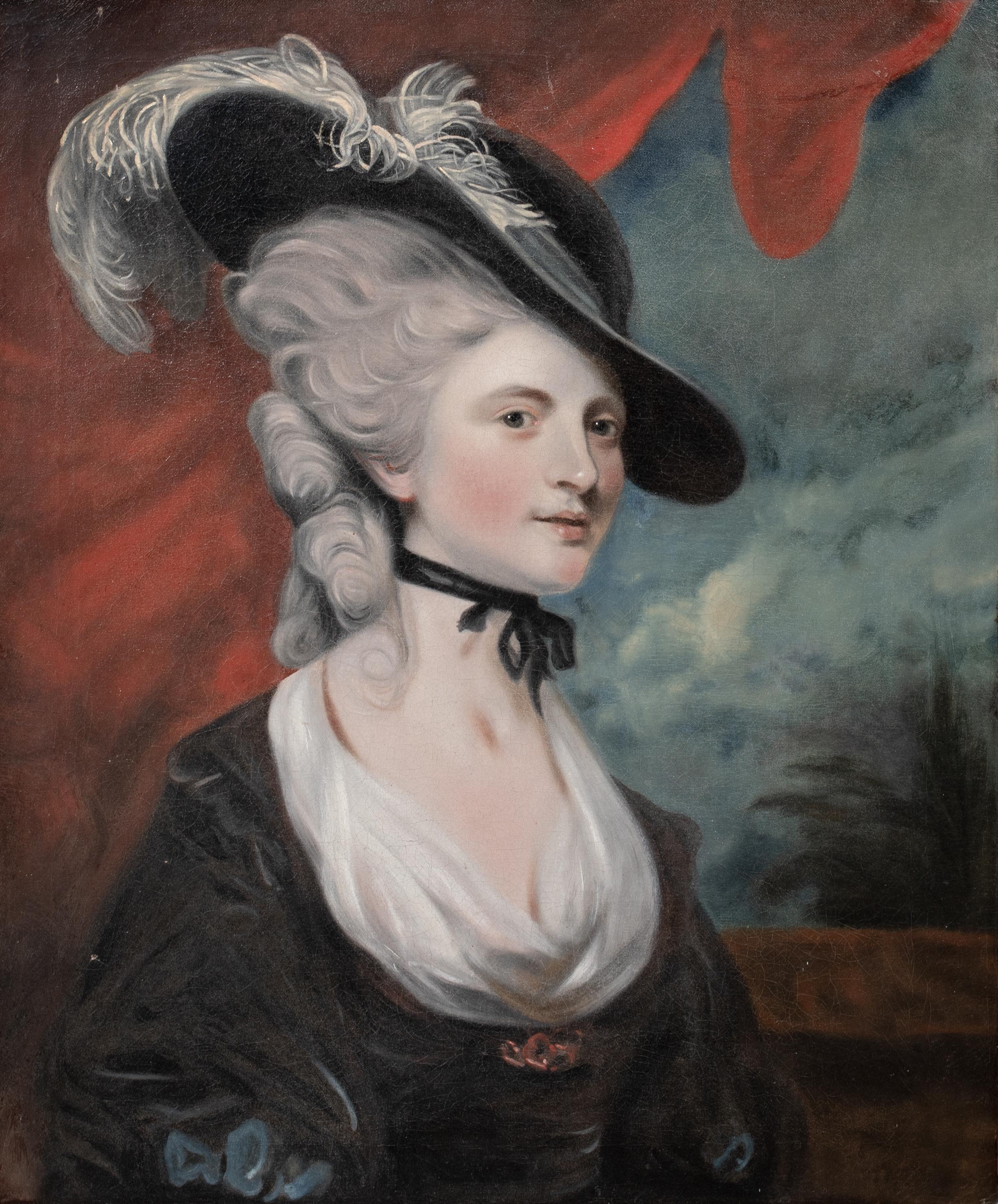 Porträt von Lady Mary Robinson (1757-1800), 18. Jahrhundert (Braun), Portrait Painting, von Joshua Reynolds