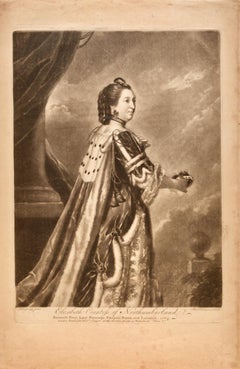 Elizabeth, Countess of Northumberland: Mezzotint After a Painting by J. Reynolds