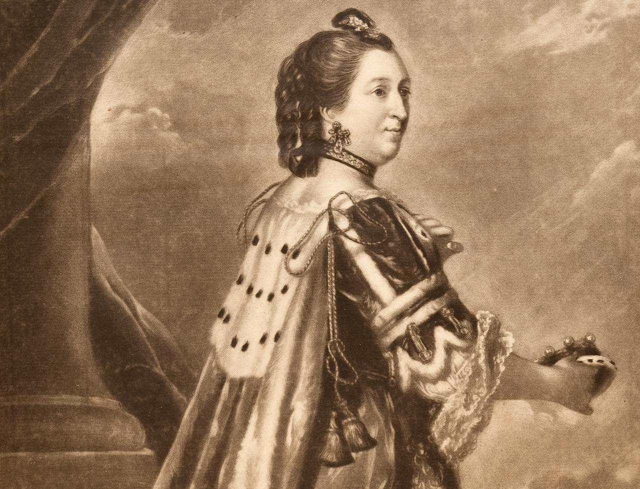 Elizabeth Elizabeth, Gräfin von Northumberland: Mezzotinto nach einem Gemälde von J. Reynolds (Braun), Interior Print, von Joshua Reynolds