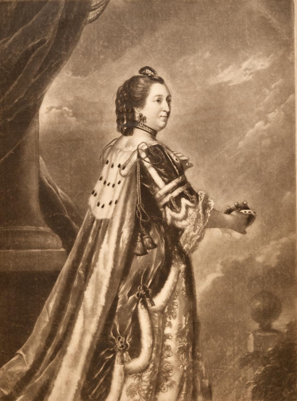 Joshua Reynolds Interior Print - Elizabeth, Countess of Northumberland: Mezzotint After a Painting by J. Reynolds