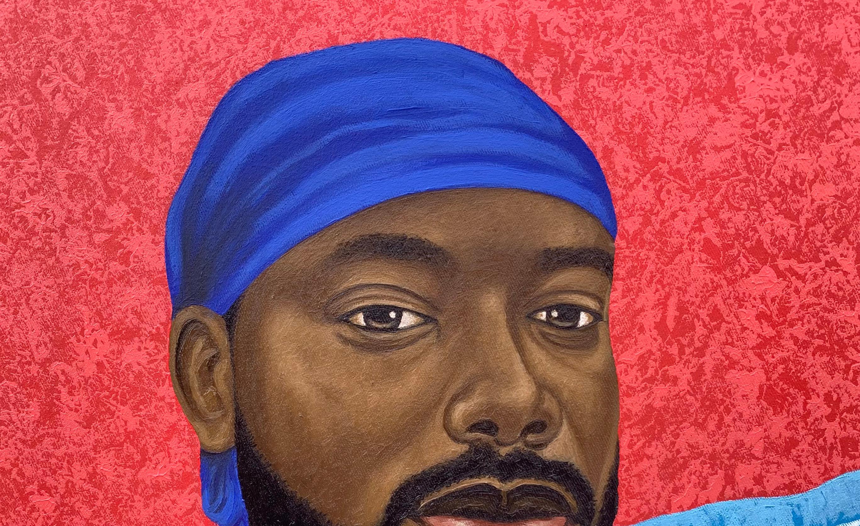 Sempre pieno di carineria - 21° secolo, Contemporaneo, Figurativo, Ritratto, Uomo - Painting di Joshua Salami