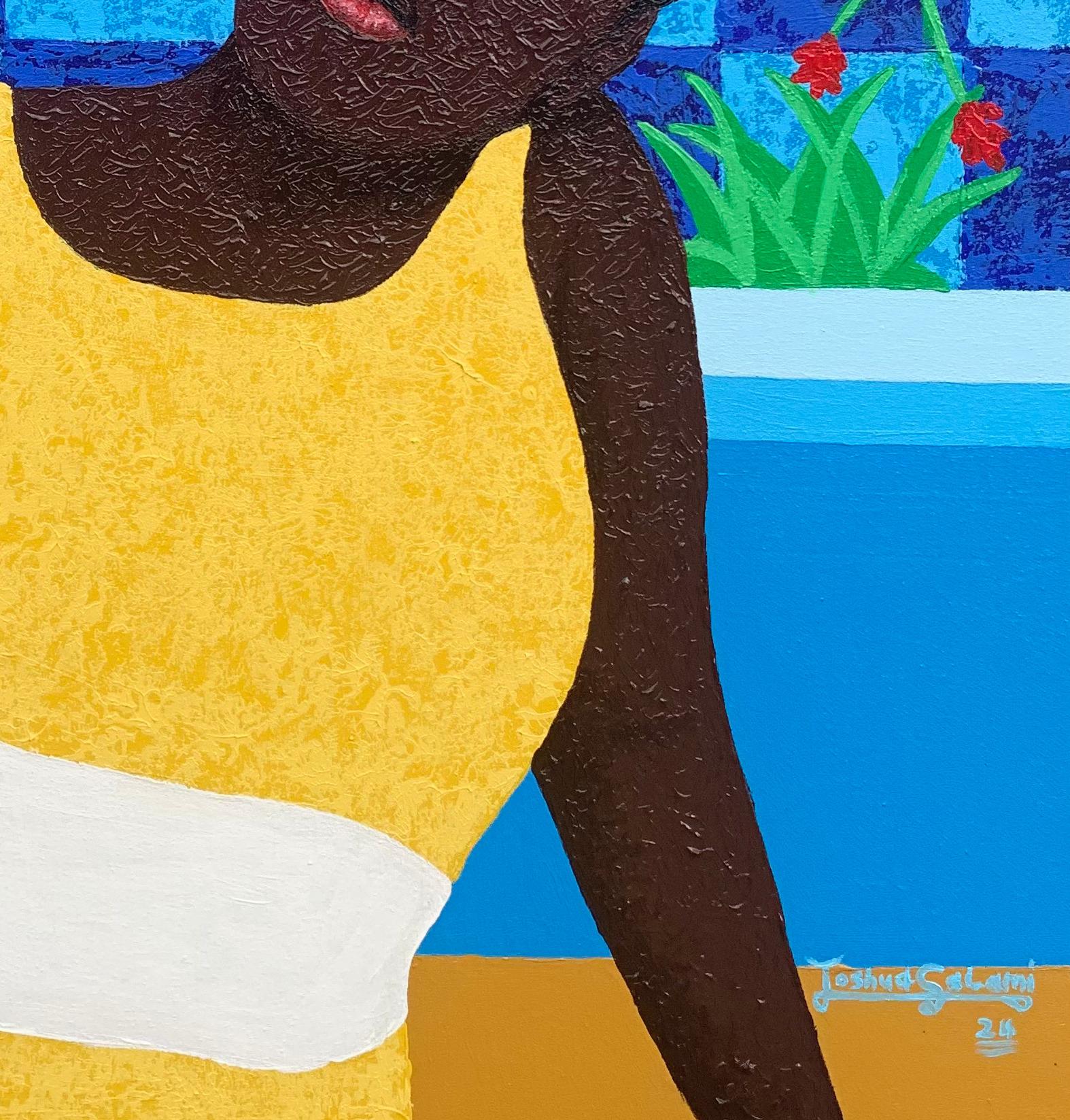 Procedimiento de envío
Se envía en un tubo bien protegido desde Nigeria
Esta obra es única, no es un grabado ni otro tipo de copia.
Acompañado de un Certificado de Autenticidad (expedido por la Galería)

Sobre el artista
Joshua Salami es un artista