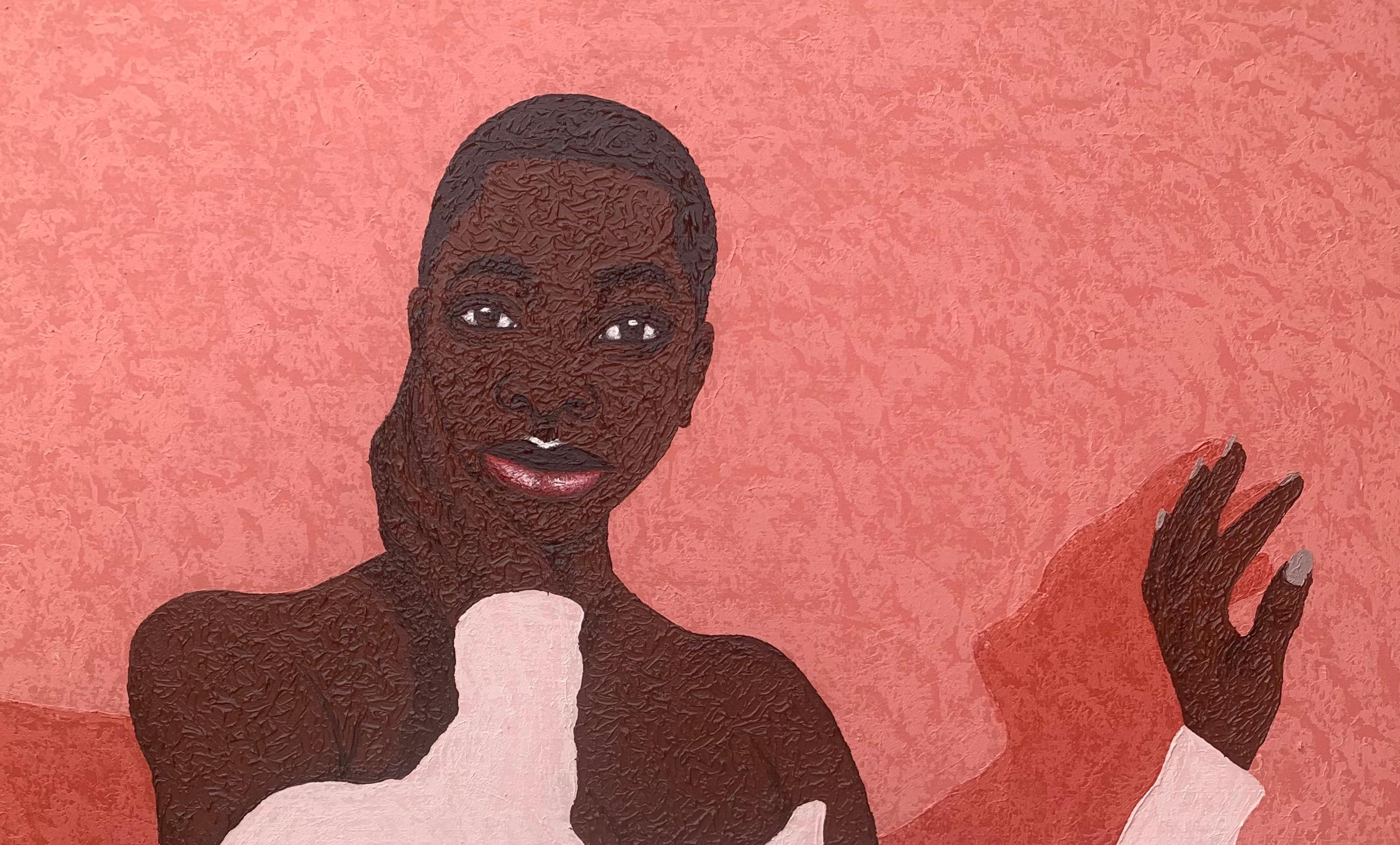 Back Like I Never Left - 21st Century Contemporary, Figurative, Modern, Women - Painting by Joshua Salami